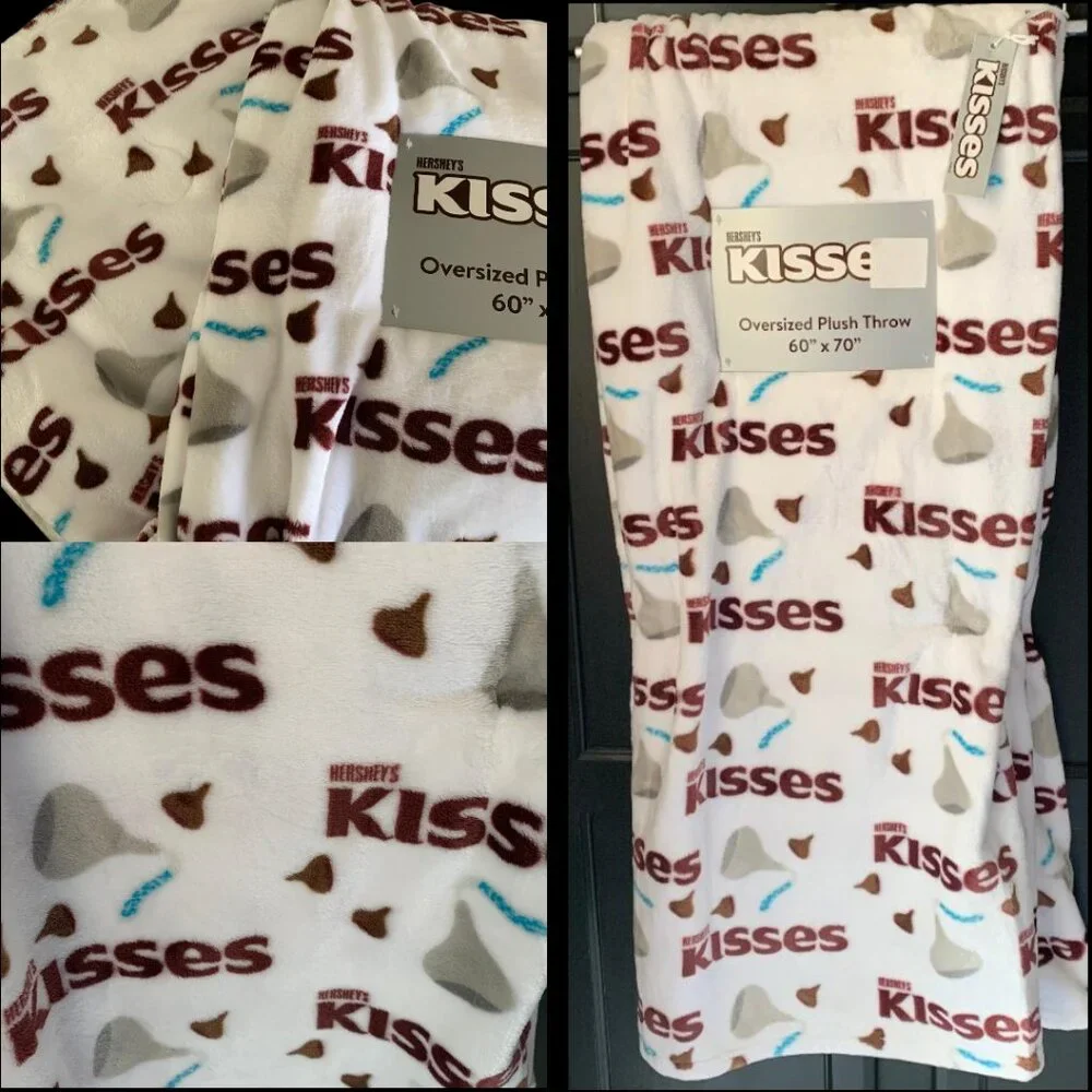 Hershey Kisses Plush Throw Plush Candy Oversized NWT